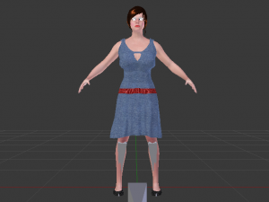 Woman in a Dress 018 3D Модель