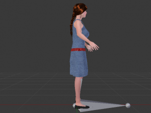 Woman in a Dress 018 3D Модель