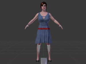 Woman in a Dress 018 3D Модель