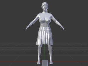 Woman in a Dress 018 3D Модель