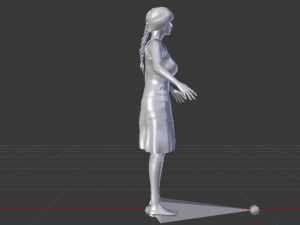 Woman in a Dress 018 3D Модель