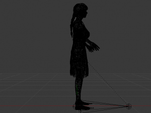 Woman in a Dress 018 3D Модель