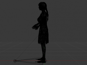 Woman in a Dress 018 3D Модель