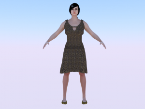 Woman in a Dress 019 3D Model