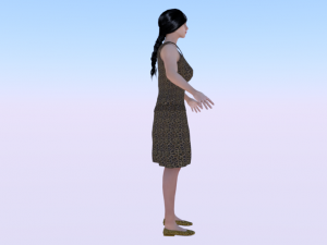 Woman in a Dress 019 3D Model