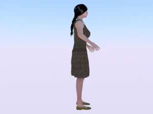 Woman in a Dress 019 3D Model