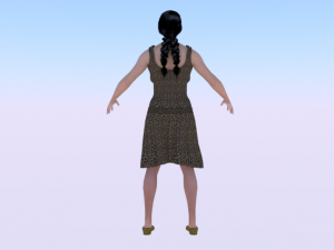 Woman in a Dress 019 3D Model