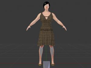 Woman in a Dress 019 3D Model