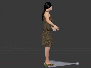 Woman in a Dress 019 3D Model
