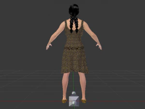Woman in a Dress 019 3D Model