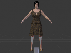 Woman in a Dress 019 3D Model