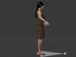 Woman in a Dress 019 3D Model