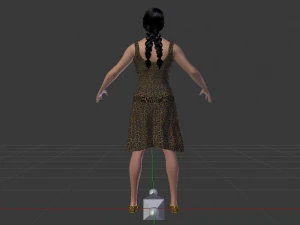 Woman in a Dress 019 3D Model