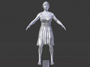 Woman in a Dress 019 3D Model