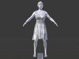 Woman in a Dress 019 3D Model