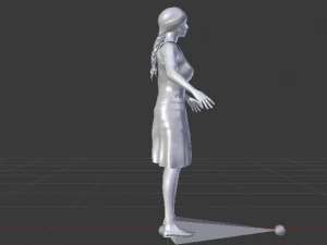 Woman in a Dress 019 3D Model