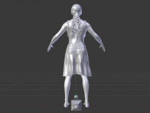 Woman in a Dress 019 3D Model