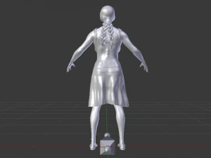 Woman in a Dress 019 3D Model