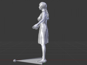 Woman in a Dress 019 3D Model