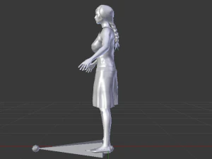 Woman in a Dress 019 3D Model