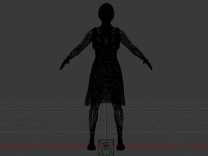 Woman in a Dress 019 3D Model