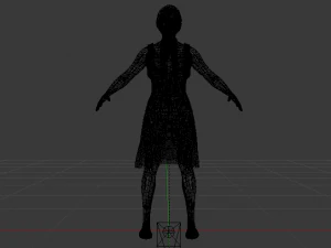 Woman in a Dress 019 3D Model