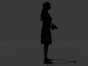 Woman in a Dress 019 3D Model