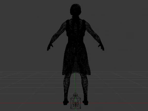 Woman in a Dress 019 3D Model