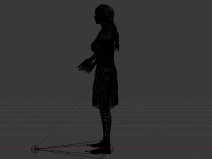 Woman in a Dress 019 3D Model