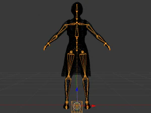 Woman in a Dress 019 3D Model