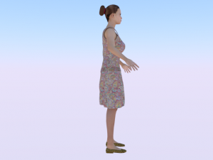 Woman in a Dress 020 3D Model