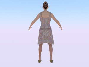 Woman in a Dress 020 3D Model
