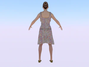 Woman in a Dress 020 3D Model