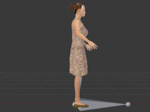 Woman in a Dress 020 3D Model