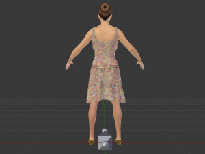 Woman in a Dress 020 3D Model