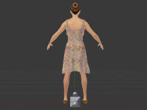 Woman in a Dress 020 3D Model