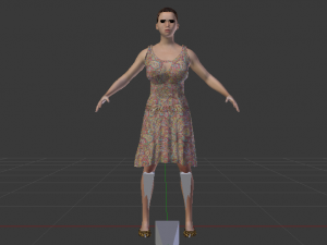 Woman in a Dress 020 3D Model