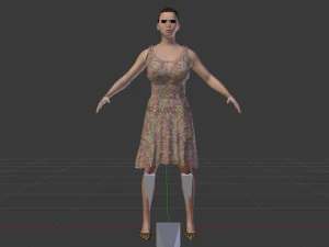 Woman in a Dress 020 3D Model