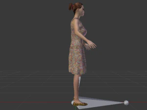 Woman in a Dress 020 3D Model