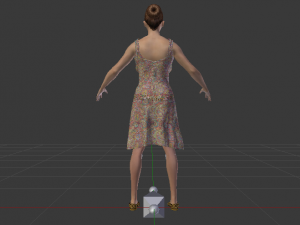 Woman in a Dress 020 3D Model
