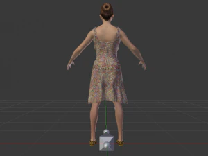Woman in a Dress 020 3D Model