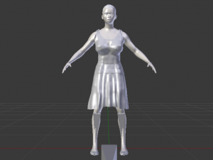 Woman in a Dress 020 3D Model