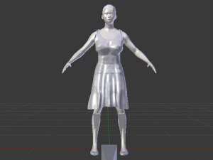 Woman in a Dress 020 3D Model