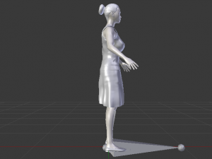 Woman in a Dress 020 3D Model