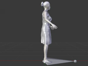 Woman in a Dress 020 3D Model