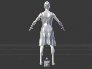 Woman in a Dress 020 3D Model