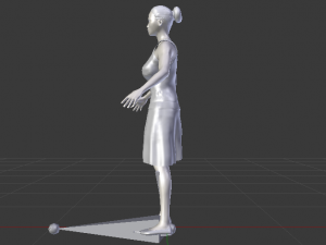 Woman in a Dress 020 3D Model
