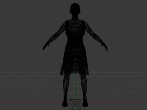 Woman in a Dress 020 3D Model