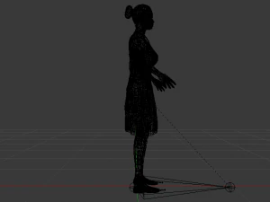 Woman in a Dress 020 3D Model