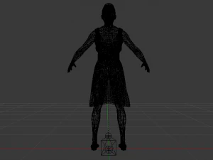 Woman in a Dress 020 3D Model
